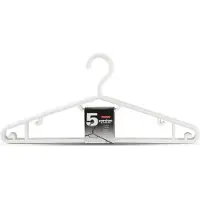 PlasticForte Kledinghangers - 25x - wit - kunststof - 40 cm - kleerhangers