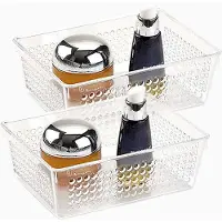 PlasticForte Opbergbakje - Set van 10x stuks - mandje - organizer - 18 x 13 cm - transparant