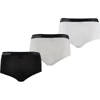 Apollo Meisjes bamboe hipster 3-pack zwart grijs wit