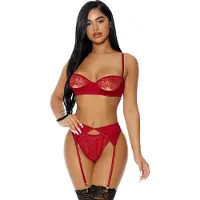 Forplay Just a Peek - Lingerie Set wine XL