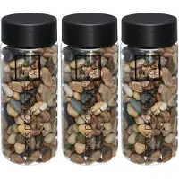 Atmosphera Kleine decoratie/hobby steentjes - 3x - 750 gram - bruin mix - Aquarium en vazen vulling