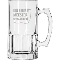 Libbey Gegraveerde Bierpul 1ltr een betere meester bestaat niet