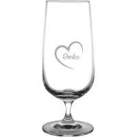 Fusion Gegraveerde bierglas op voet 41cl Omke mei hert