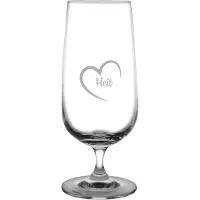 Fusion Gegraveerde bierglas op voet 41cl Heit mei hert