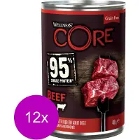 Wellness Core Grain Free 95 400 g - Hondenvoer - 12 x Rund&Broccoli