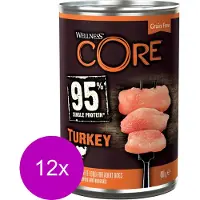 Wellness Core Grain Free 95 400 g - Hondenvoer - 12 x Kalkoen&Boerenkool