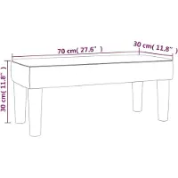 vidaXL Bankje 70x30x30 cm kunstleer cappuccinokleurig