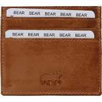 Bear design Maikel Leren Pasjeshouder / Creditcardhouder - Taupe