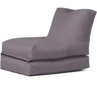Hannah Home , Tuin zitzak, Siesta Sofa Bed Pouf - Fume, Polyester, Rookgrijs