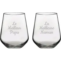 Pasabahce Drinkglas gegraveerd - 42,5cl - Le Meilleur Papa & La Meilleure Maman