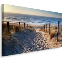 Karo-art Schilderij - Pad naar de Noordzee, 4 maten, premium print, scherp geprijsd