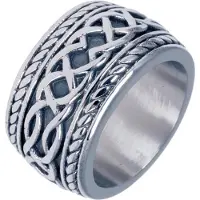 Mendes Brede edelstaal heren ring Celtic Knot-18mm