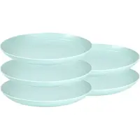 PlasticForte Rond bord/camping bord - 10x stuks - D25 cm - mintgroen - kunststof