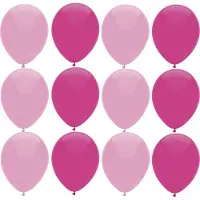 Haza Ballonnen verjaardag/thema feest - 200x stuks - roze/donkerroze