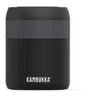 Kambukka Bora - Lunchbox - 600 ml - Voedselcontainer houdt 9 uur warm & 100 % Lekvrij - Matte Black