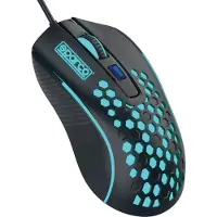 Sparco SPMOUSE, rechterhand, USB Type-A, 3600 DPI, zwart, turquoise