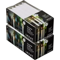 Spaas Huishoudkaarsen - 40x - wit - 18 cm - 6 branduren - lange kaarsen - tafelkaarsen - Geurloze kaarsen - Dinerkaarsen/tafelkaarsen/kandelaarkaarsen