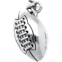 MOOYE ® - Collectie Zilveren Rugby bal kettinghanger