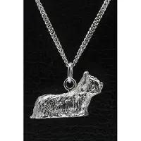 MOOYE ® - Collectie Zilveren Skye terrier ketting hanger - groot