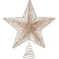 HBX natural living Ster Spiraal Van Metaal Met Glitter 20xh23cm Goud goud HBX natural living Pieken