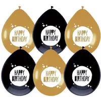 Haza Ballonnen - Happy Birthday - 18 stuks - verjaardag thema - 30 cm