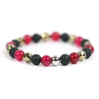Heaven Eleven KIDS - meisjes - armband - edelsteen - agaat - mix - 6mm - 15 cm