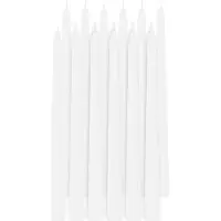 Trend Candles Dinerkaarsen - 24x - wit - 13 branduren - 30 cm - Tafelkaarsen/kandelaarkaarsen