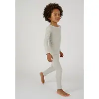 Damart - Lang ondergoed Thermolactyl, fleece ribboorden - Kinderen - Grijs - 6 JAAR