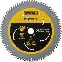 DeWalt Cirkelzaagblad voor Hout | Extreme Runtime | Ø 305mm Asgat 30mm 78T - DT99576-QZ