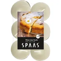 Spaas Geurtheelichtjes/waxinelichtjes - 60x - White Cake Vanilla - 4,5 branduren - geurkaarsen