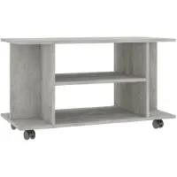 vidaXL Tv-meubel met wieltjes 80x40x45 cm bewerkt hout betongrijs