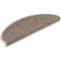 vidaXL Trapmatten zelfklevend 15 st sisal-look 65x21x4 cm donkerbeige