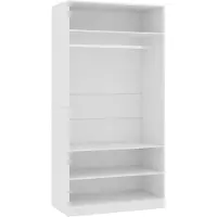 vidaXL Kledingkast 100x50x200 cm bewerkt hout wit