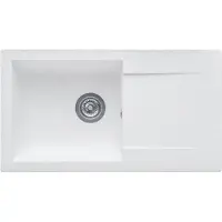 Stradour spoelbakken van EINNA, kleur SMC WHITE UNI - 17, 1 kom, afmetingen 78 * 43,5 cm, handmatig afvoermechanisme