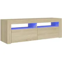 vidaXL Tv-meubel met LED-verlichting 120x35x40 cm sonoma eikenkleurig