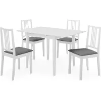 vidaXL 5-delige Eethoek MDF wit