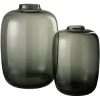 J-Line vaas Cleo - glas - grijs - large
