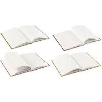 J-Line notitieboekje A4 Patroon - papier/textiel - mix - large - 4 stuks