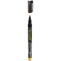 Securit Krijtbord stift - zwart - ronde punt - 1-2 mm - Voor borden glas en keramiek