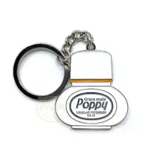 Grace Mate Poppy RVS sleutelhanger Poppy Grace Mate Jasmijn Verpakt in een plastic geschenkdoos