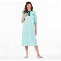 4Care Nachthemd achter open - Ziekenhuiskleding patiënt - Zorg nachthemd- Lichtgroen - L