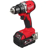 Milwaukee M18 BLDDRC-502C accu boor-/schroefmachine + 2x 18V 5.0 accu + oplader in koffer