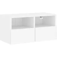 DKD Home Decor Tv-wandmeubel 60x30x30 cm bewerkt hout wit