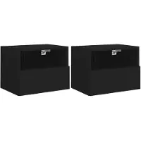 vidaXL Tv-wandmeubels 2 st 40x30x30 cm bewerkt hout zwart