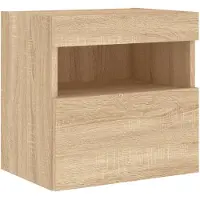 vidaXL Tv-wandmeubel met LED-verlichting 40x30x40 cm sonoma eikenkleur