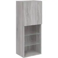 vidaXL Tv-meubel met LED-verlichting 40,5x30x102 cm grijs sonoma eiken