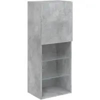 vidaXL Tv-meubel met LED-verlichting 40,5x30x102 cm betongrijs