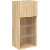 vidaXL Tv-meubel met LED-verlichting 40,5x30x90 cm sonoma eikenkleurig