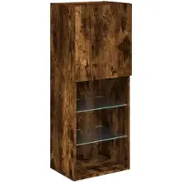 vidaXL Tv-meubel LED-verlichting 40,5x30x102 cm gerookt eikenkleurig