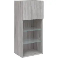 vidaXL Tv-meubel met LED-verlichting 40,5x30x90 cm grijs sonoma eiken
